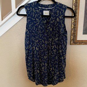 Anthropologie Maeve Banana ButtonUp Tank Size 0